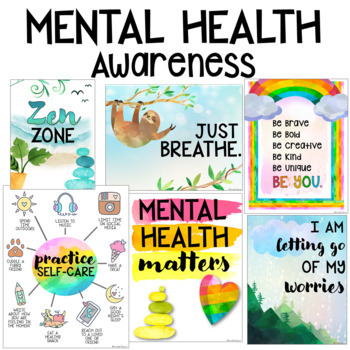 Growth Mindset Posters Kindness Classroom Posters Mental Health Posters