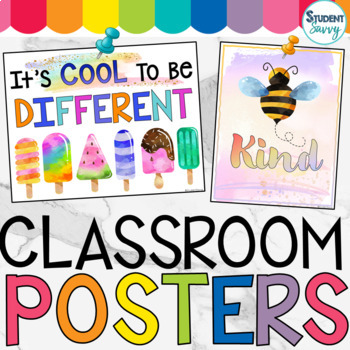 Preview of Mental Health Awareness Posters Growth Mindset Posters Kindness Classroom