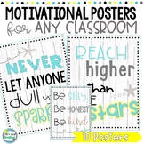 Classroom Posters Motivational Beach Theme in Shiplap AND 