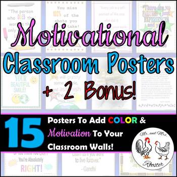 Preview of Free Classroom Posters | Free Classroom Decor | Motivational Posters