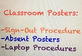 Classroom Posters (***PRINTABLES FOR EASY LAMINATING AND P