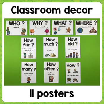 question words posters by chez chris teachers pay teachers