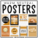 Classroom Posters - Warm Neutral Color Scheme