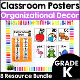 Kindergarten Classroom Posters & Labels Organizational Sys