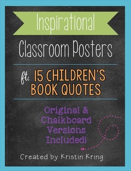 Preview of Classroom Posters with Children's Book Quotes