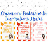 Classroom Posters with Inspirations Lyrics