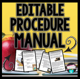 Classroom Procedure Manual for Students {EDITABLE}