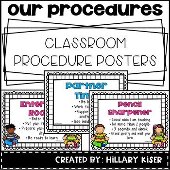 Preview of Classroom Procedure Posters