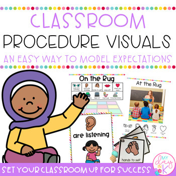 Preview of Classroom Procedures & Classroom Management Routines Visuals | Back to School