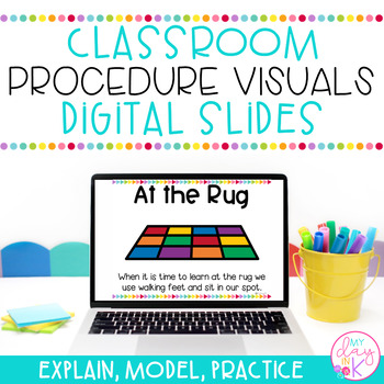 Preview of Classroom Management | Classroom Procedures & Routine Visuals & Digital Slides