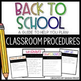 Back to School Classroom Procedures