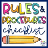 Classroom Procedures Checklist - FREEBIE