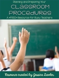 FREE Classroom Procedures Planning Sheet