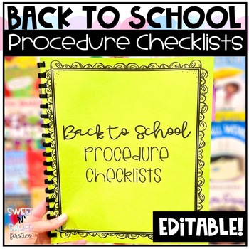 Preview of Classroom Procedures Checklists for Back to School