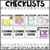 Classroom Management Checklist Growing Bundle for the Entire Year
