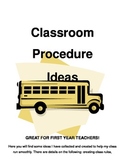 Classroom Procedures Ideas