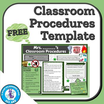 Preview of Classroom Procedures Infographic Template | FREE!