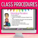Classroom Procedures Powerpoint & Student Name Tags - Clas