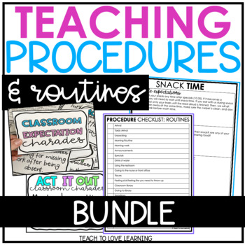 Preview of Classroom Procedures, Routines, and Expectations Bundle