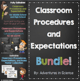 Classroom Procedures and Expectations Bundle