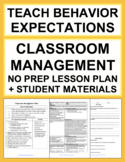 Classroom Management Plan - Back to School Behavior Expectations