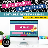 Classroom Procedures and Routines Editable Slides for REVI