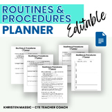 Classroom Procedures and Routines Planner - Middle School 
