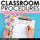 Classroom Procedures and Routines - Back to School Classroom Management
