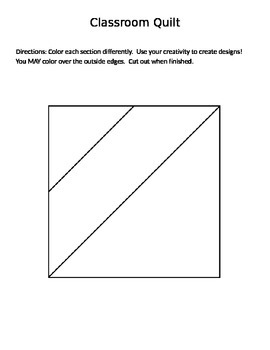 Preview of Classroom Quilt Template