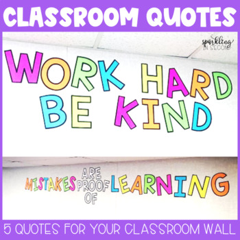 Classroom Quotes - Bulletin Board Letters - Classroom Decor | TPT