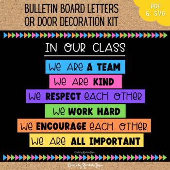 Bulletin Board Letters, Classroom Quote