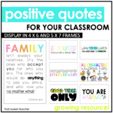 Classroom Quotes for Frames | Positive and Bright | 5 x 7 