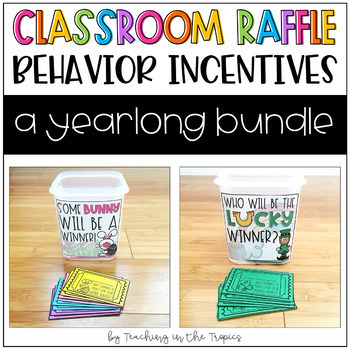 Preview of Classroom Raffle Behavior Incentives GROWING BUNDLE