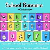 Classroom Rainbow Banners for School Year! Birthday, First