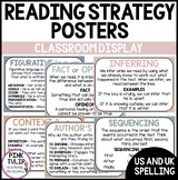 Reading Strategies Poster Set - Earth Tones Classroom Decor