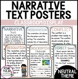 Narrative Text Posters - Earth Tones Classroom Decor