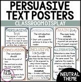 Persuasive Text Posters - Earth Tones Classroom Decor