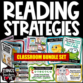 Preview of Reading Strategies BUNDLE, Lips The Fish, Chunky Monkey, Stretchy Snake + More!