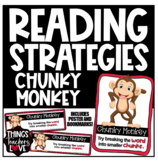Reading Strategies, Chunky Monkey Poster and Bookmarks Set