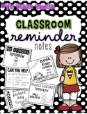 Classroom Reminder Notes For Entire Year! {EDITABLE}