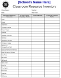 Classroom Resource Inventory