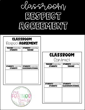 Preview of Classroom Respect Agreement