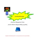 Classroom Responsibility/Behavior Log Book Set with Binder Cover