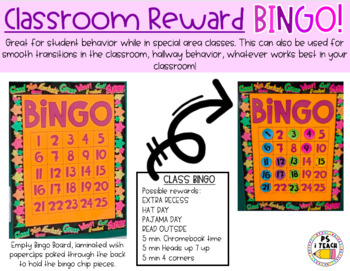 classroom reward bingo
