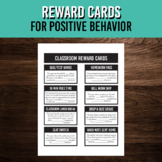 Classroom Reward Cards for Positive Behavior | Printable Prizes