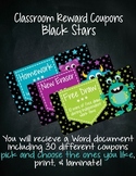 Classroom Reward Coupons Black Stars