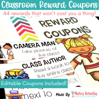 Preview of Classroom Reward Coupons for Positive Behavior Management - 44 Classroom Rewards