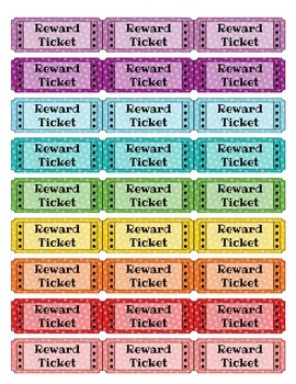 Classroom Reward Tickets Polka Dots by Megan Escobar | TpT