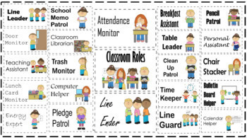 Classroom Roles, Responsibilities, and Jobs by Science Doodads  TPT