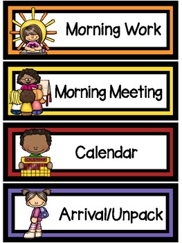 Classroom Routine/Daily Schedule Signs-The Modern Classroom by Jennifer ...